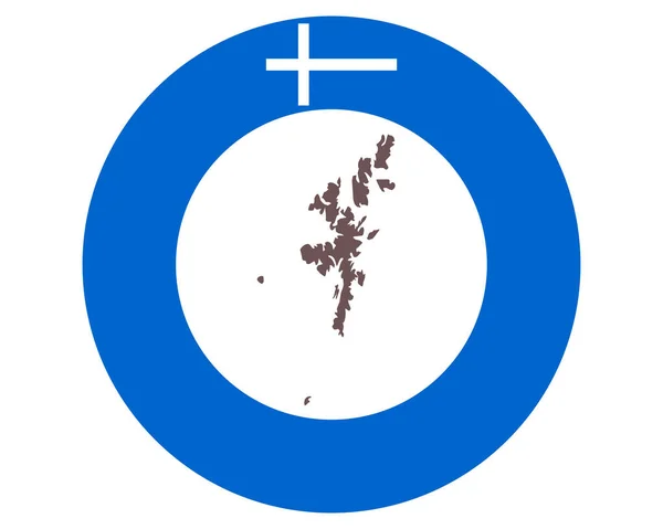 Mapa das Ilhas Shetland em segundo plano com bandeira —  Vetores de Stock