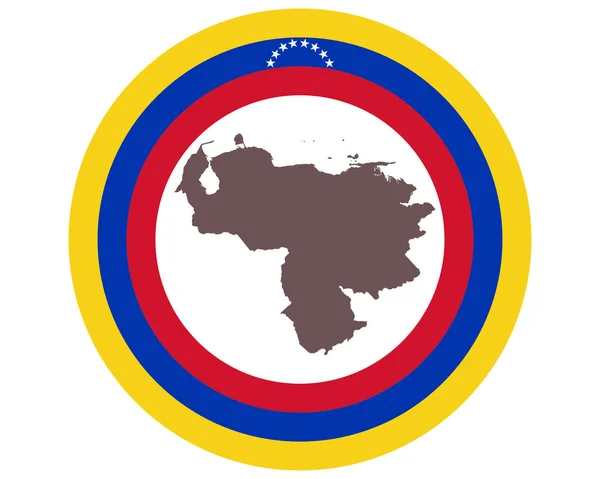 Mapa de Venezuela en el fondo con bandera — Vector de stock