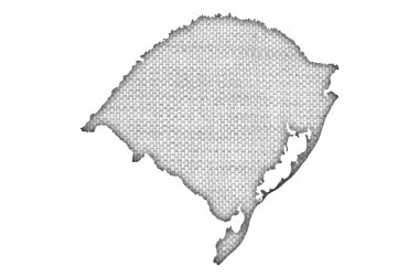 Eski çarşaflar üzerinde Rio Grande do Sul Haritası