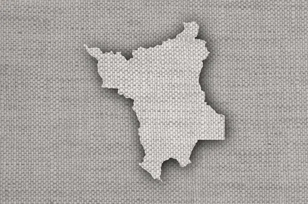 Карта Рорайма на старому лляному полотні. — стокове фото