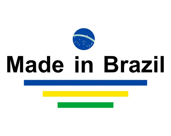 Sello de calidad hecho en Brasil — Vector de stock