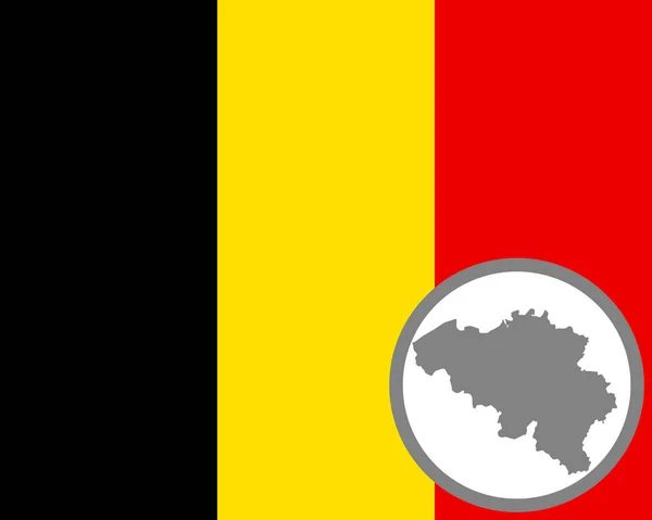 Flag and map of Belgium — Stock Vector