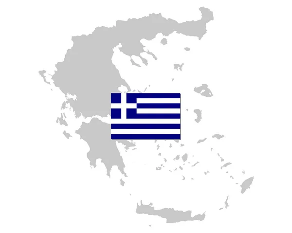 Σημαία και το χάρτη της Ελλάδας — Διανυσματικό Αρχείο