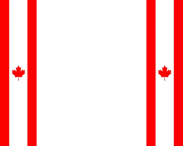 Canadian flag with copy space — Stock Vector