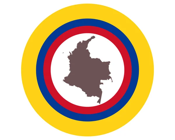 Kolumbia térképe a háttérben zászlóval — Stock Vector