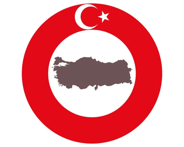 Karta över Turkiet på bakgrund med flagga — Stock vektor
