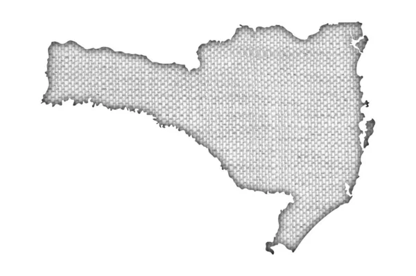 Mapa de Santa Catarina en lino viejo —  Fotos de Stock