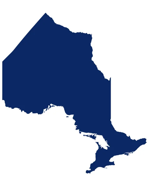 Mapa de Ontario en color azul — Vector de stock