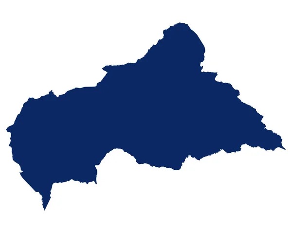 Közép-afrikai Köztársaság térképe kék színben — Stock Vector