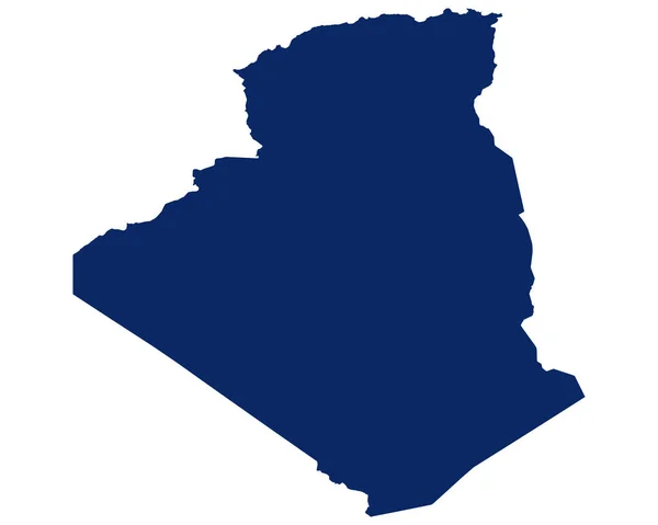 Χάρτης της Αλγερίας σε μπλε χρώμα — Διανυσματικό Αρχείο
