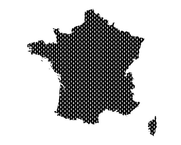 프랑스의 평야 지도 — 스톡 벡터