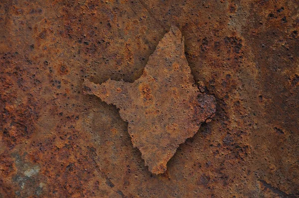 Mapa de Amapa sobre metal oxidado —  Fotos de Stock