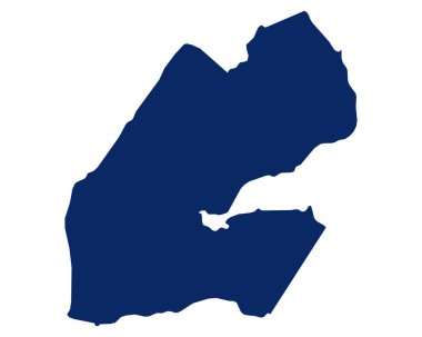 Cibuti 'nin mavi renkli haritası