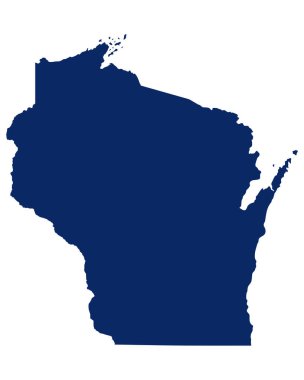 Wisconsin 'in mavi renkli haritası