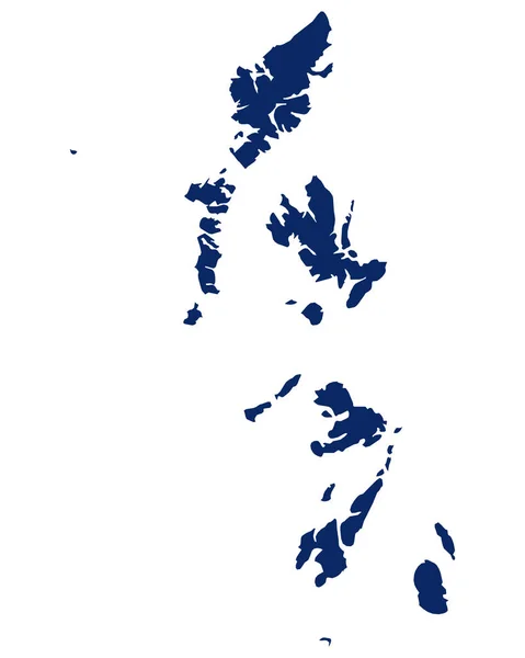 A kék színű Hebridák térképe — Stock Vector