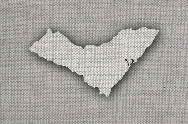 Карта Алагоса на старому лляному полотні. — стокове фото