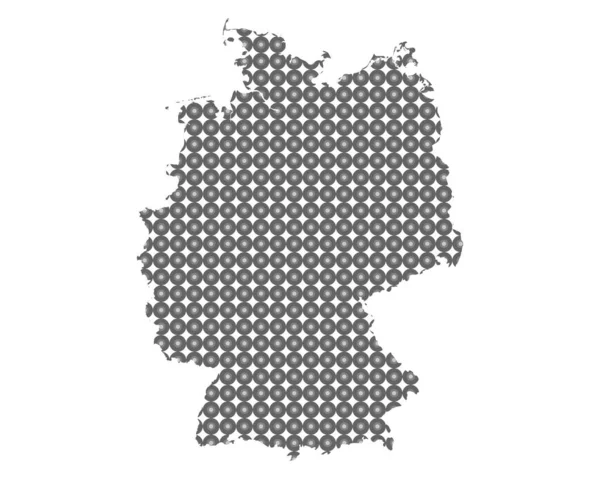 Mapa de Alemania en círculos — Vector de stock