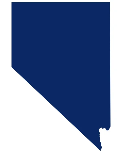 Karte von Nevada in blauer Farbe — Stockvektor