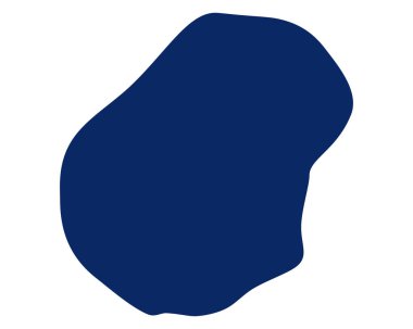 Nauru 'nun mavi renkli haritası