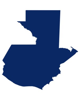 Guatemala 'nın mavi renkli haritası