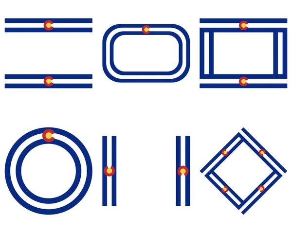 科罗拉多国旗，有复制空间 — 图库矢量图片
