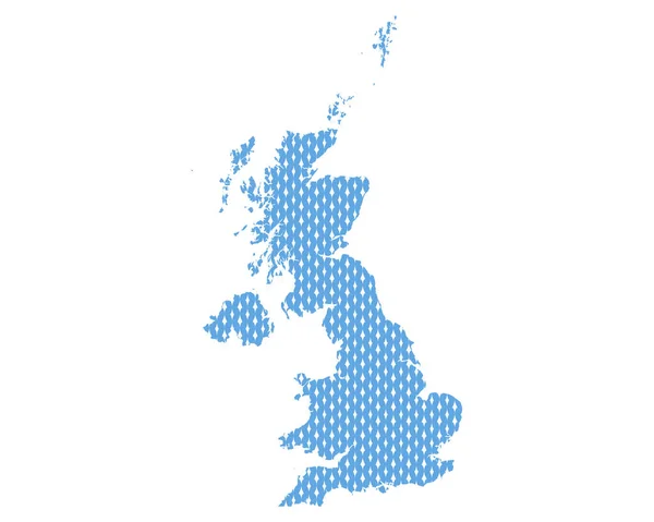 Duidelijke kaart van het Verenigd Koninkrijk — Stockvector