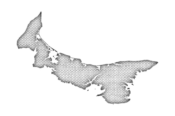Карта Острова Принца Едуарда Старому Полотні — стокове фото