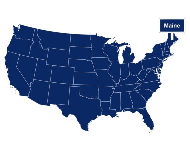 Yol işaretli Maine Eyaleti