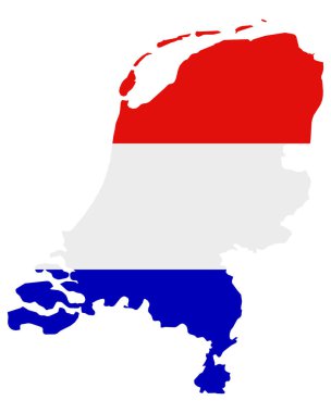 Hollanda haritasında bayrak