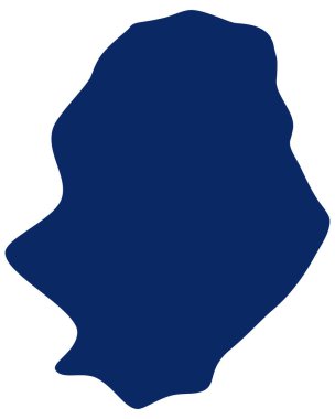 Niue haritası mavi renkte