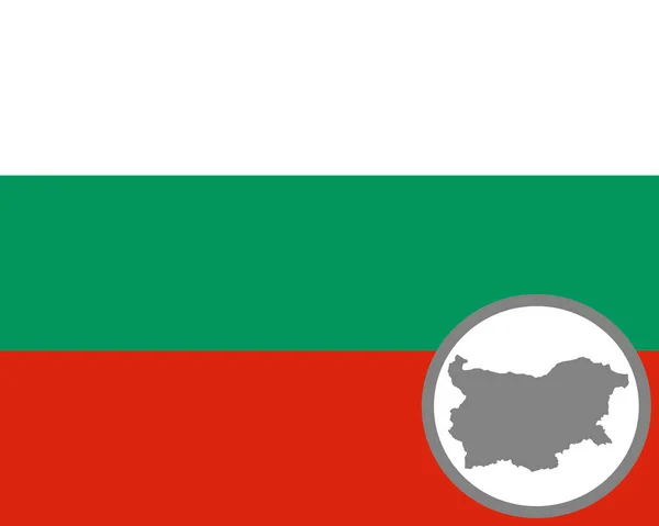 Flag Map Bulgaria — Stock Vector