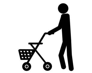 Beyaz üzerinde rollator ile yürüyen kişi