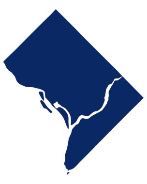 Washington DC 'nin mavi renkli haritası