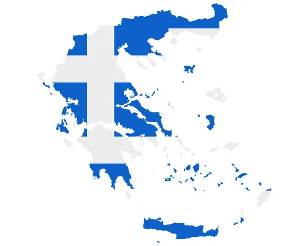 그리스 지도에 — 스톡 벡터