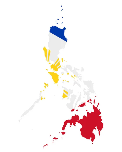 Bandera Mapa Filipinas — Archivo Imágenes Vectoriales