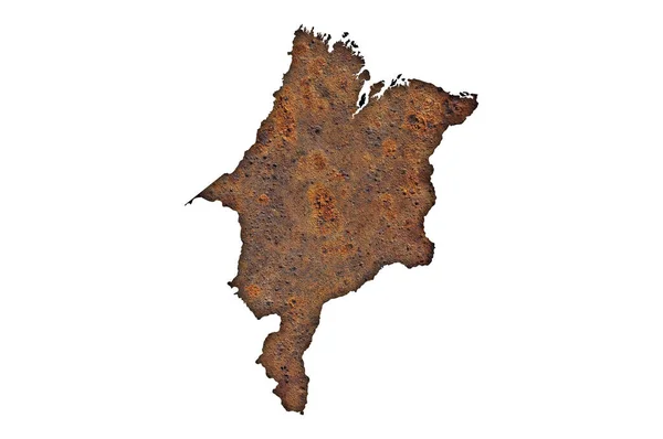 Mapa Maranhao Metal Oxidado — Foto de Stock