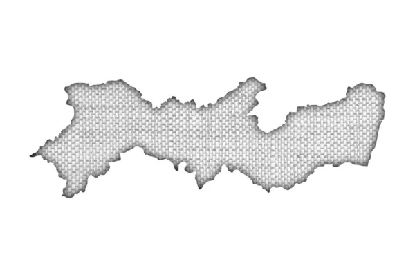 Карта Пернамбуку Старому Лляному Полотні — стокове фото