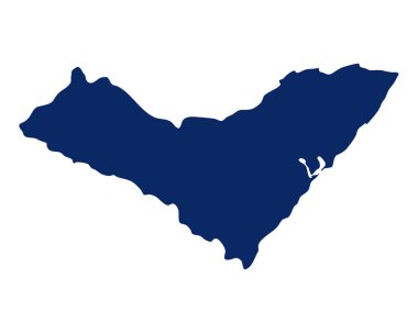 Alagoas haritası mavi renkte