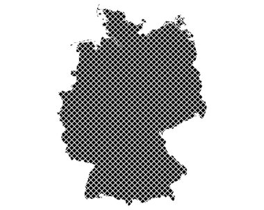 Basit çapraz dikiş üzerine Almanya Haritası 