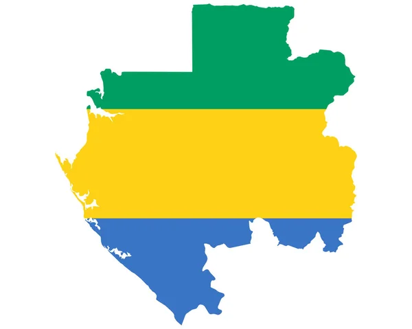Mappa Gabon — Vettoriale Stock