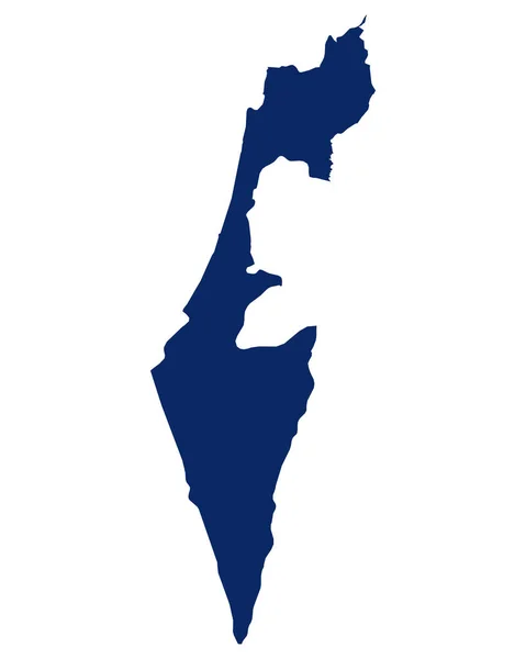 Carte Israël Bleu — Image vectorielle