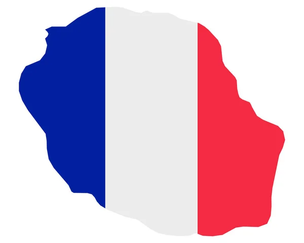 Флаг Карте Reunion — стоковый вектор