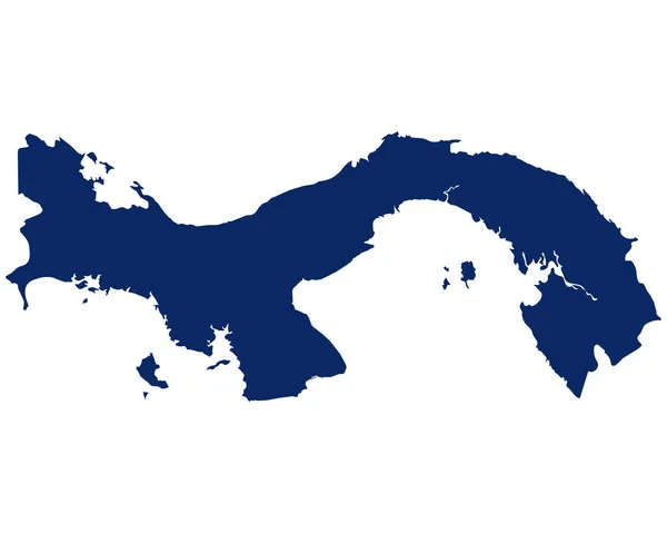 Mappa Panama Nel Colore Blu — Vettoriale Stock