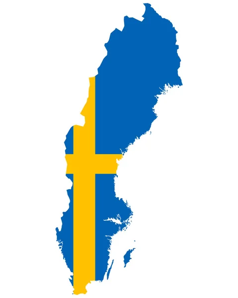 Vlag Kaart Van Schotland — Stockvector