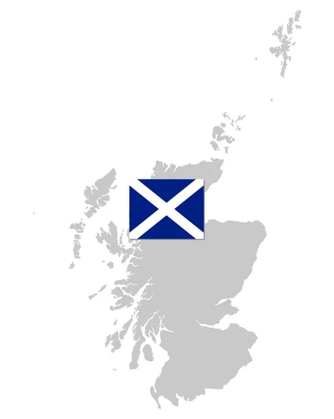 Bandera Mapa Escocia — Archivo Imágenes Vectoriales