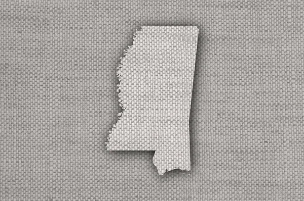 Carte Mississippi Sur Vieux Draps — Photo
