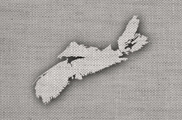 Karte Von Nova Scotia Auf Altem Leinen — Stockfoto