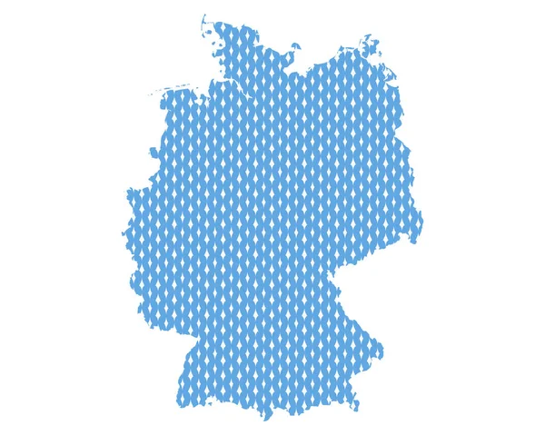 Mapa Llano Alemania — Vector de stock