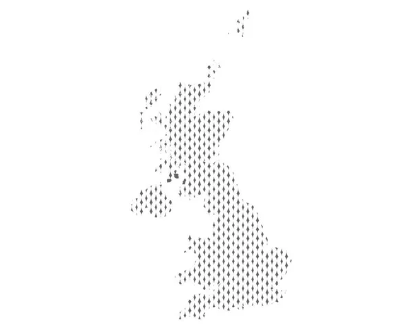 Простая Карта Великобритании — стоковый вектор