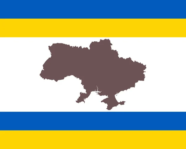 Carte Ukraine Sur Fond Avec Drapeau — Image vectorielle